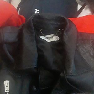 Brand new leather coach jacket